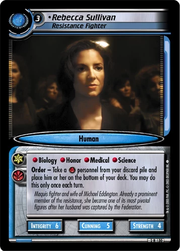 Rebecca Sullivan, Resistance Fighter 3 Rebecca Sullivan, Resistance Fighter
