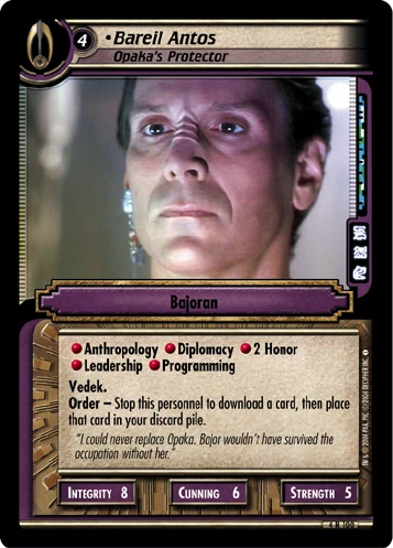 Bareil Antos, Opaka's Protector 3 Bareil Antos, Opaka's Protector