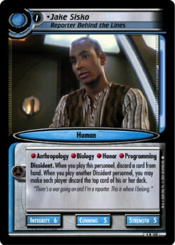 Jake Sisko, Reporter Behind The Lines