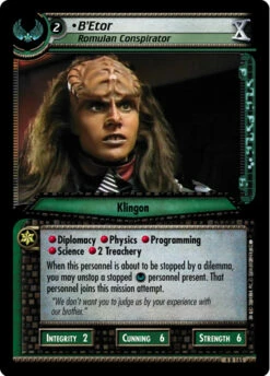 B'Etor, Romulan Conspirator (Foil)