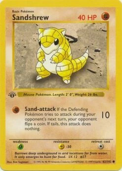 Sandshrew 62-102 1st Edition